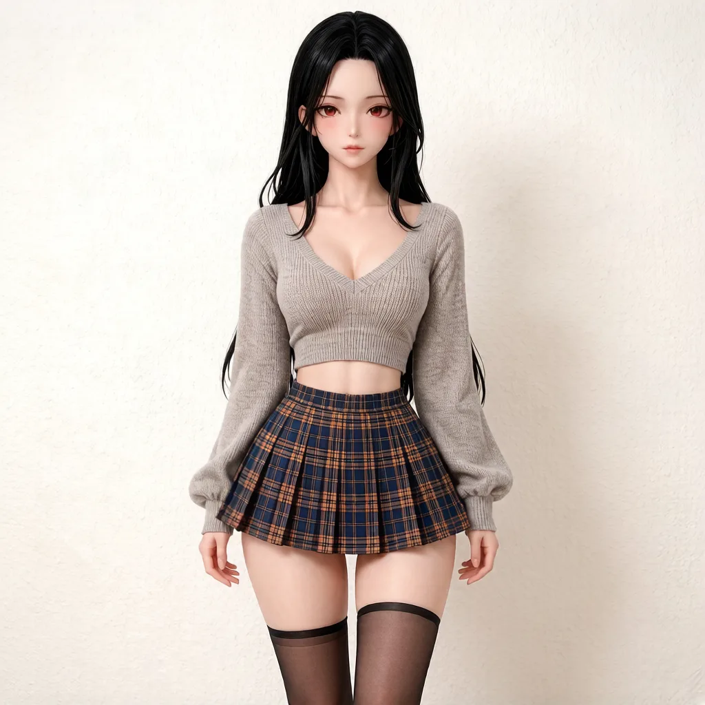 针织格纹 JK